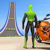 Icona Superhero Bike Stunt GT Racing - Mega Ramp Games