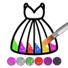 Icona Glitter dress coloring and drawing book for Kids