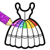 Icona Glitter Dresses Coloring Book For Kids