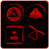 Icona Black and Red Icon Pack