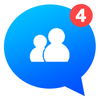 Icona Messenger per messaggi, testo, chat video